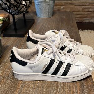 Vintage Adidas Superstar White Black Athletic Shoes